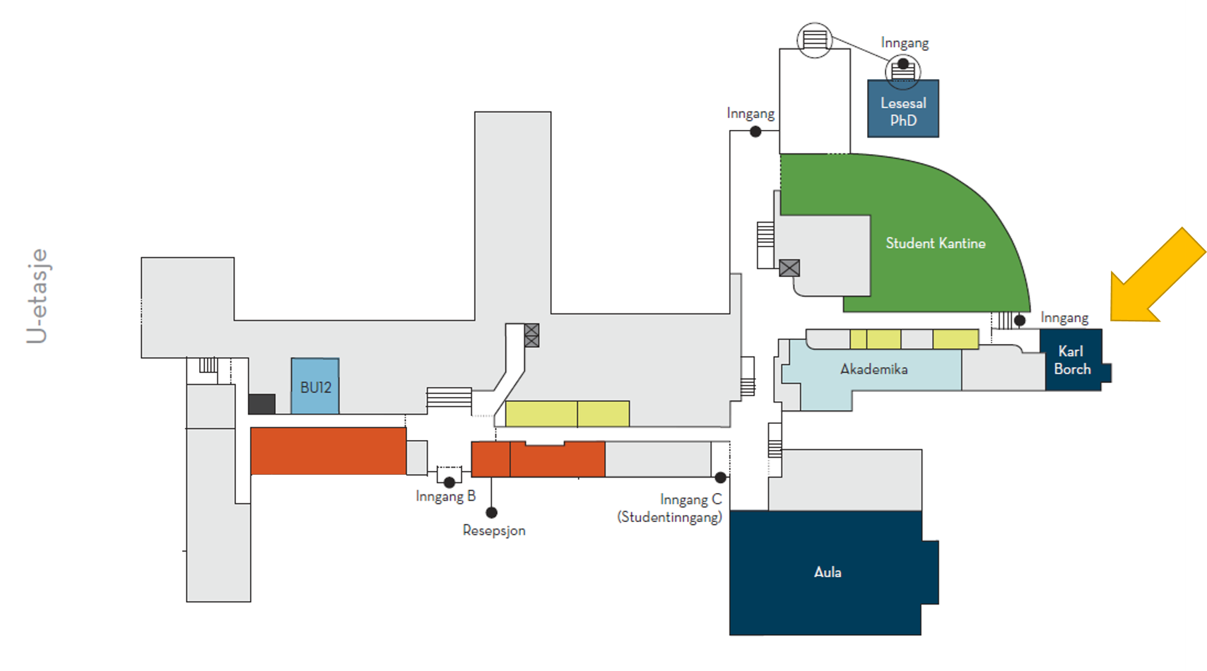 Location of the Karl Borch Auditorium