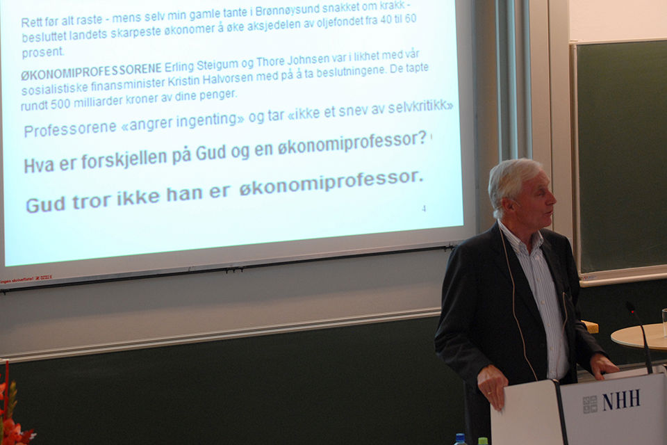 Thore Johnsen, Lehmkuhlkonferansen i 2010. Arkivfoto: Hallvard Lyssand