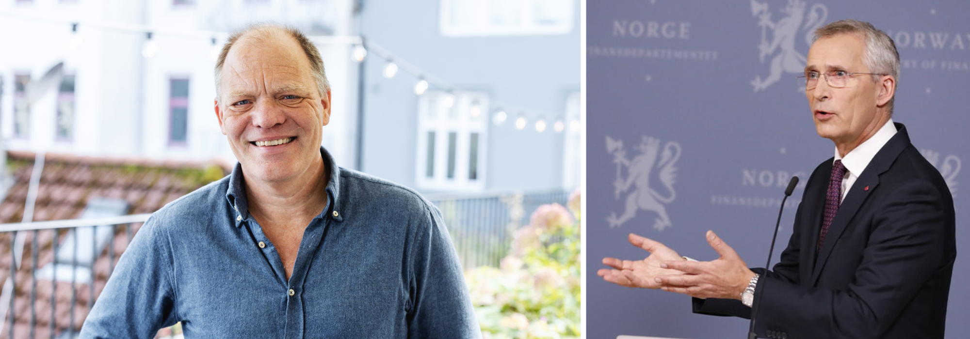 Alexander W. Cappelen og Jens Stoltenberg