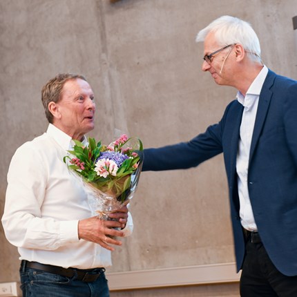 Paul N. Gooderham and rector Øystein Thøgersen. Archive photo
