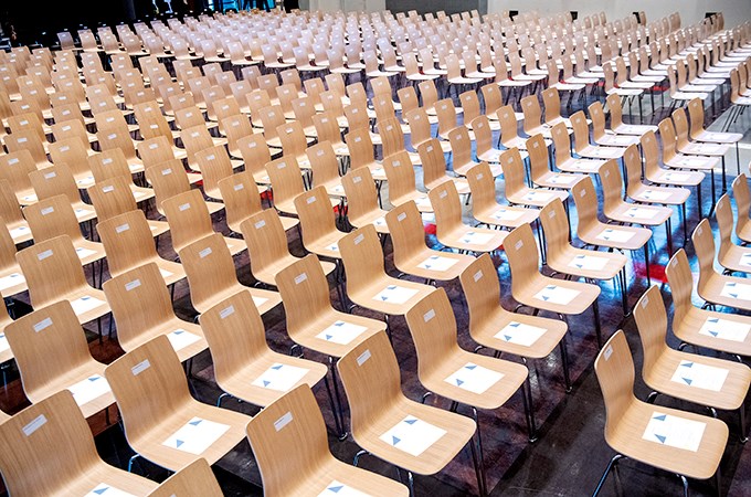 Om lag 480 nye bachelorstudentar byrjar på NHH denne hausten. Foto: Helge Skodvin.