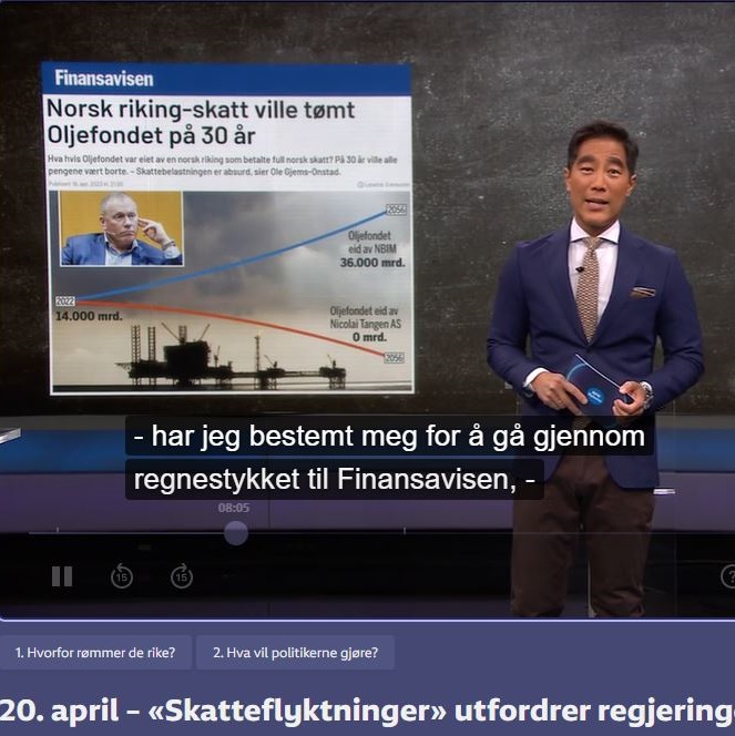 fredrik solvang. skjermdump nrk