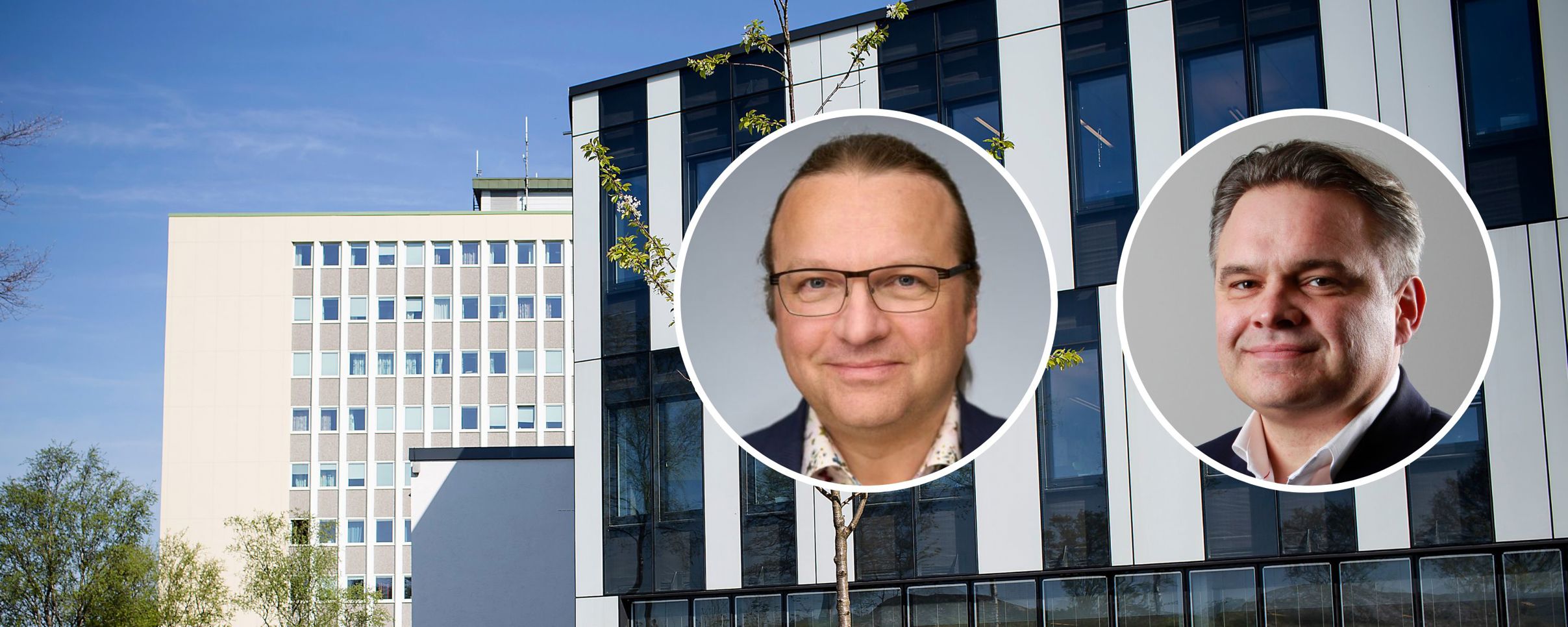  Bilde av Trond Søreide, Tore Hillestad og NHH-campus. Foto: Silje Katrine Robinson