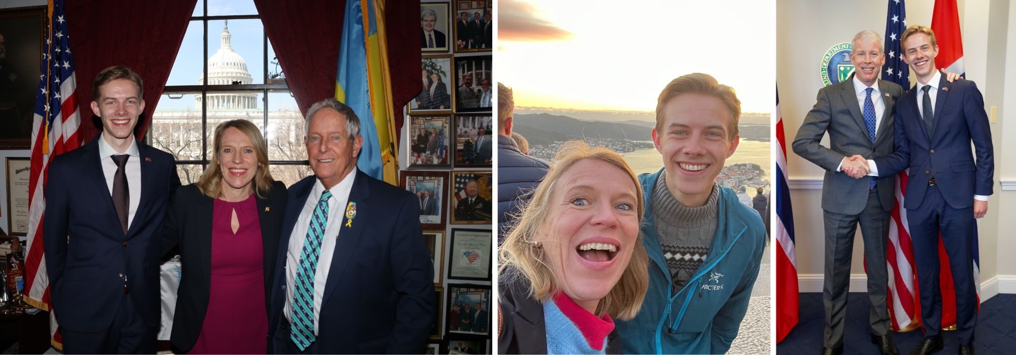 Knut Visdal med Anniken Huitfeldt med flere. 