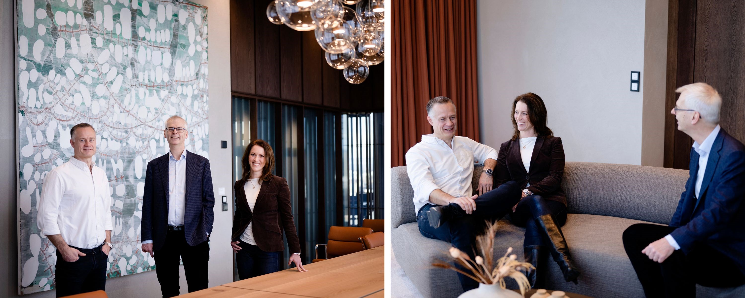 ANNUAL NHH TEACHING AWARD OF NOK 250,000: ‘The researchers who receive the award will be outstanding at teaching,’ says Isabella Müller-Hansen. The first award took place in spring 2022. To the left: Henrik Müller-Hansen, NHH rector Øystein Thøgersen and Isabella Müller-Hansen. Photo: Siv Dolmen