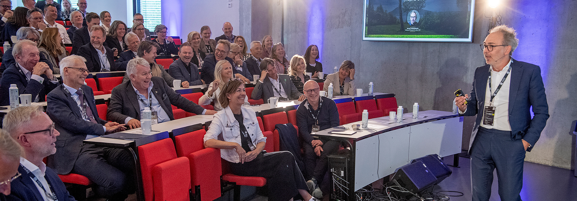 Påtroppende NHH-rektor Helge Thorbjørnsen avsluttet årets Vårkonferanse.
