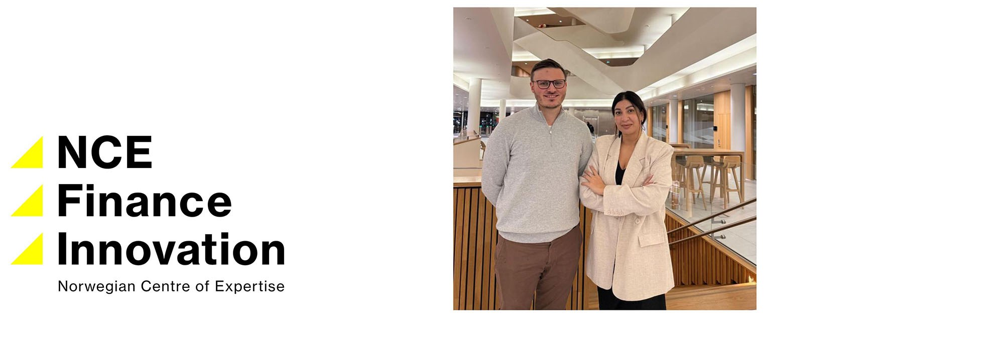 Håkon Kløve-Graue Lavik and Rea Parashar of Norwegian Finance Innovation (Photo: NFI)