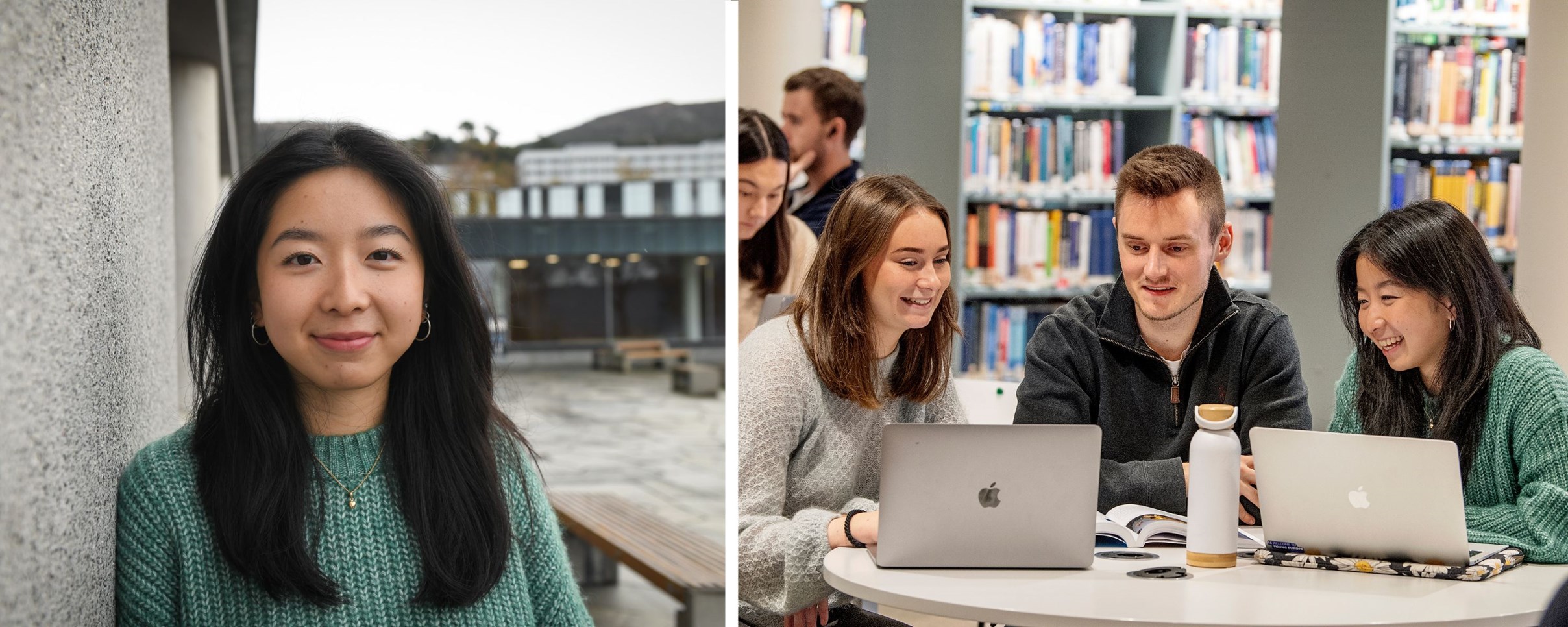 Picture of Helena Zhang, together with Mari Walde and Dennis Florian Laeufer. Photo: Ingunn Gjærde and Helge Skodvin