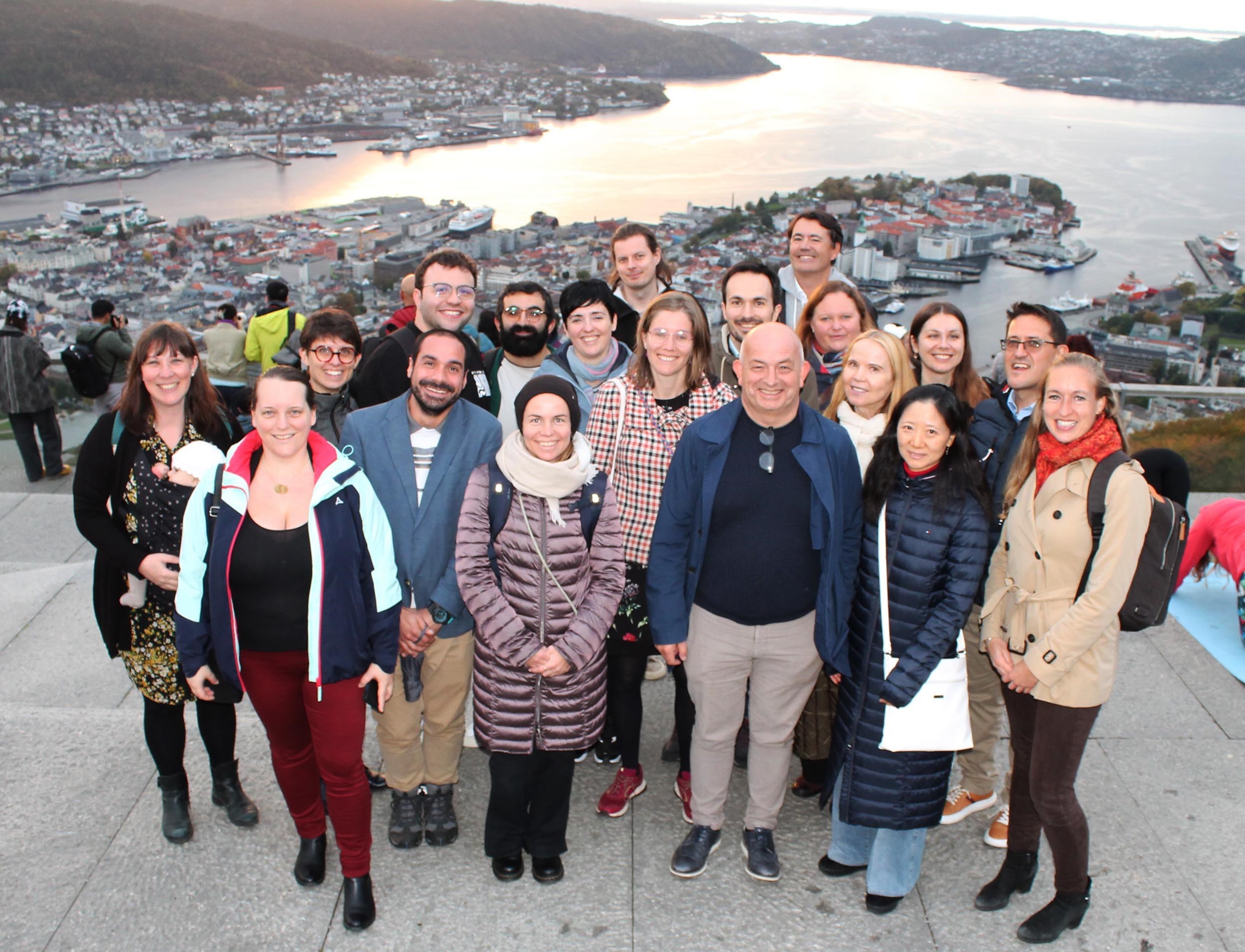 group photo at mount Fløyen