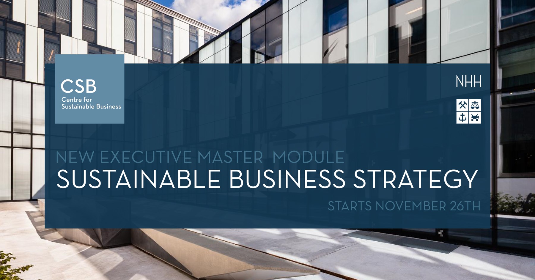 Placard with text: "New Executive Module"