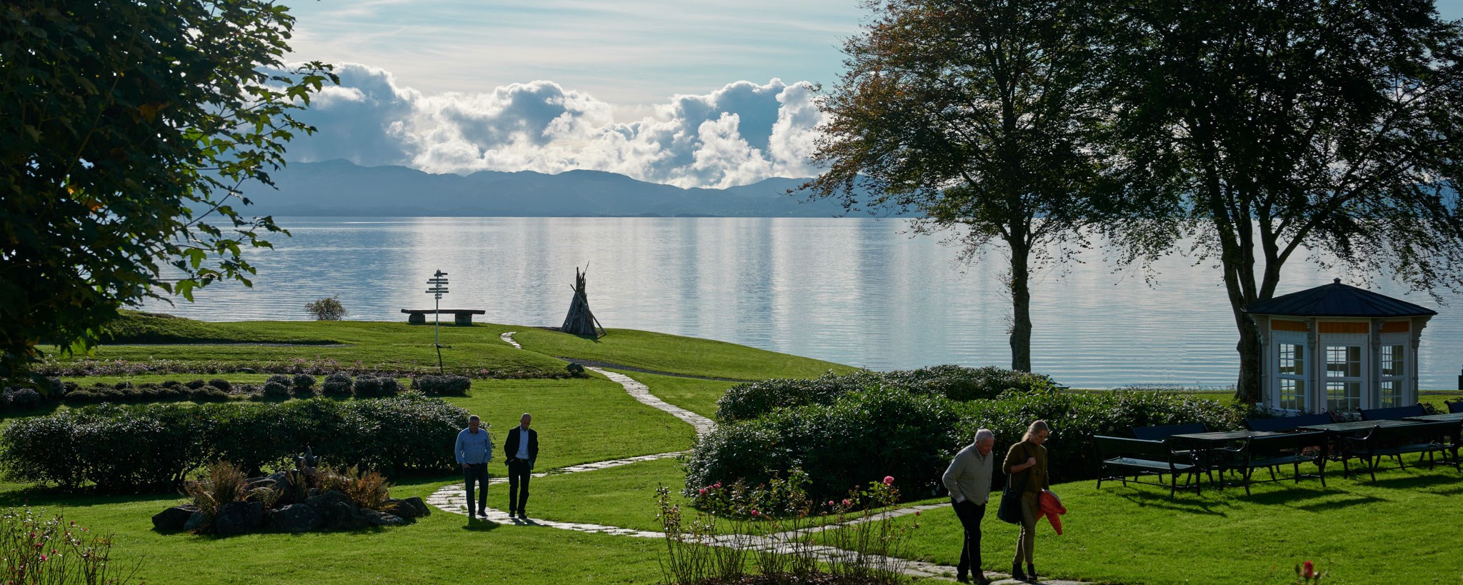 The ocean view at Solstrand, garden and ocean