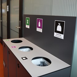 recycling bins