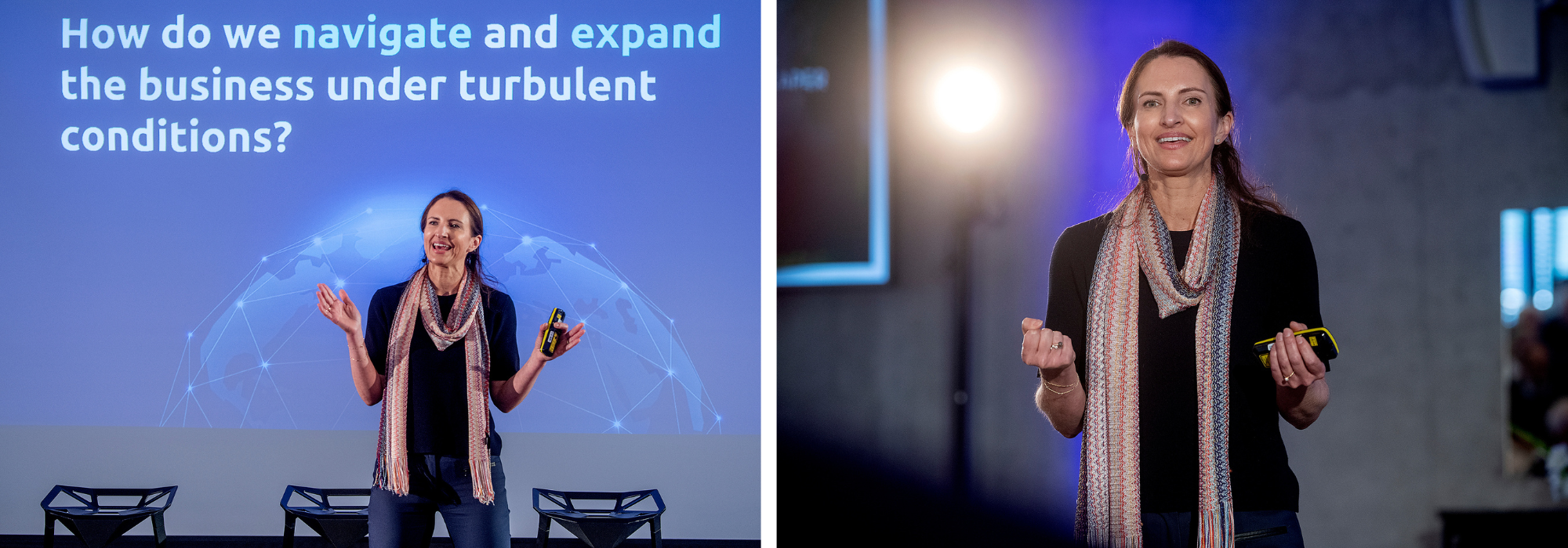 Administrerende direktør for Visma, Merete Hverven, fortalte sine suksesshistorie om å lede i krisetider. 