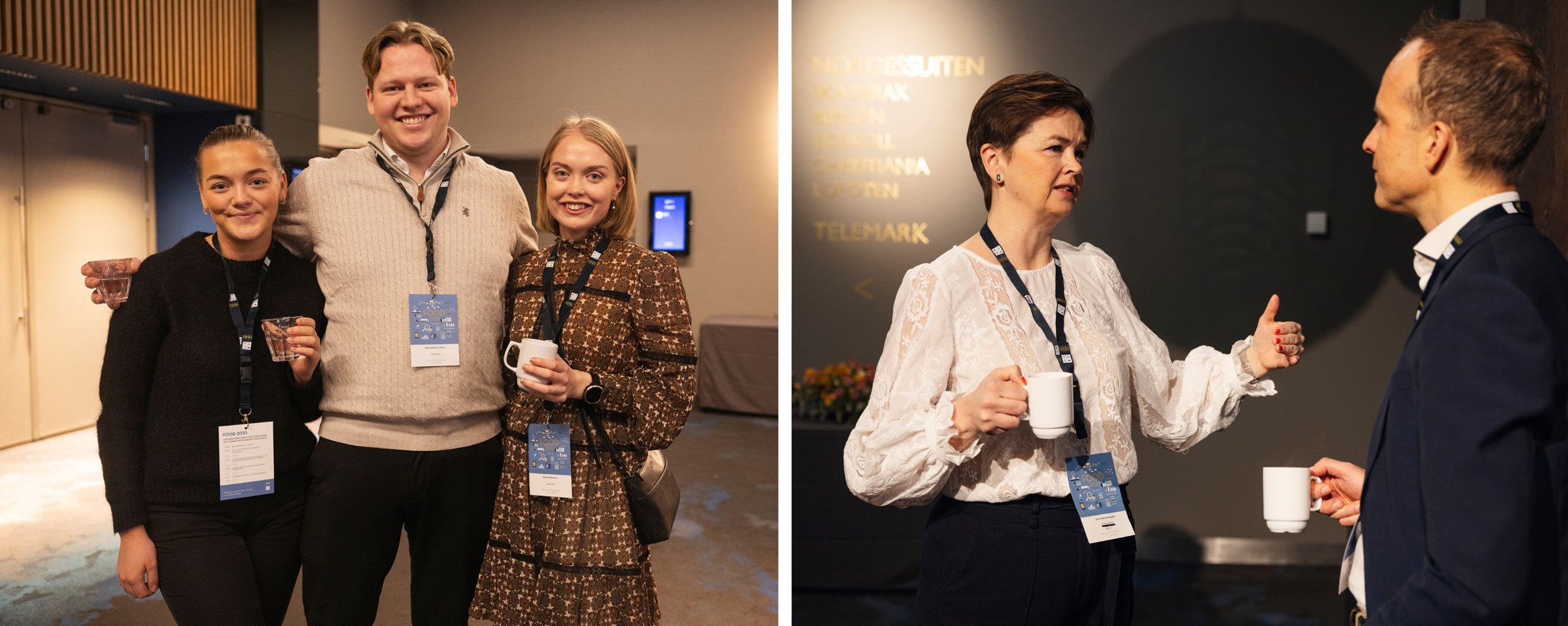 Masterstudentene xx, Rolf. Andreas A. Gjevre og Hanne Mathiesen. Bilde til høyre:  Anne Hagerup Heggdal, direktør for utvikling  i ASKO Norge. Foto: Andrea Gjestvang