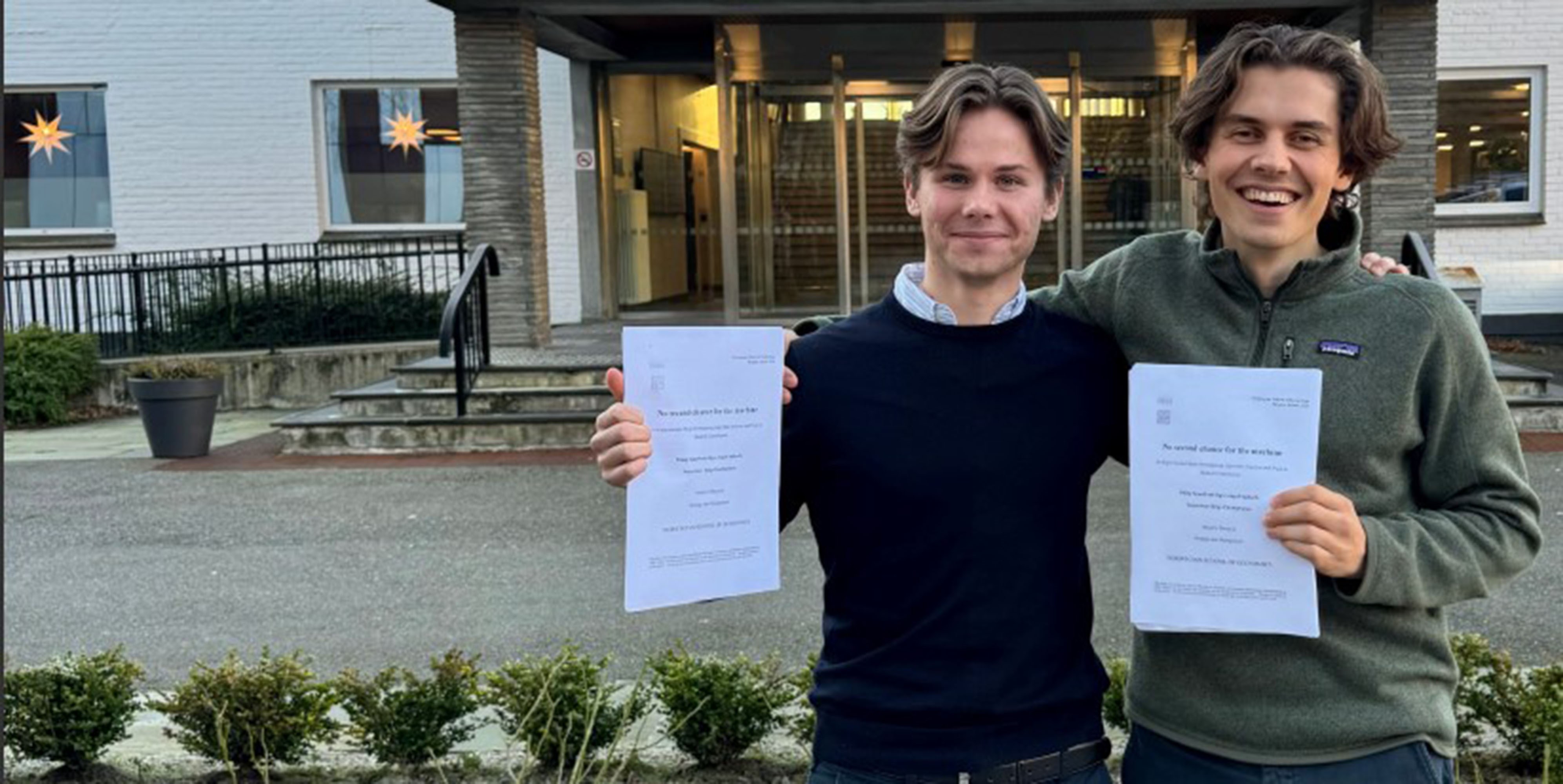 Master students Philip Samell and Sigve Angell Spikseth