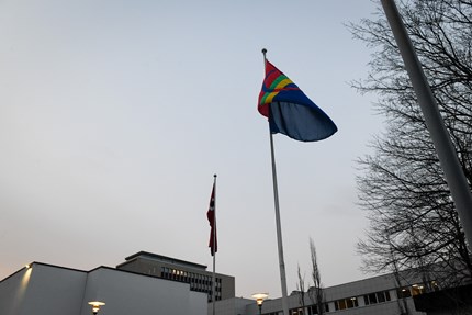 The Sámi flag on NHH campus