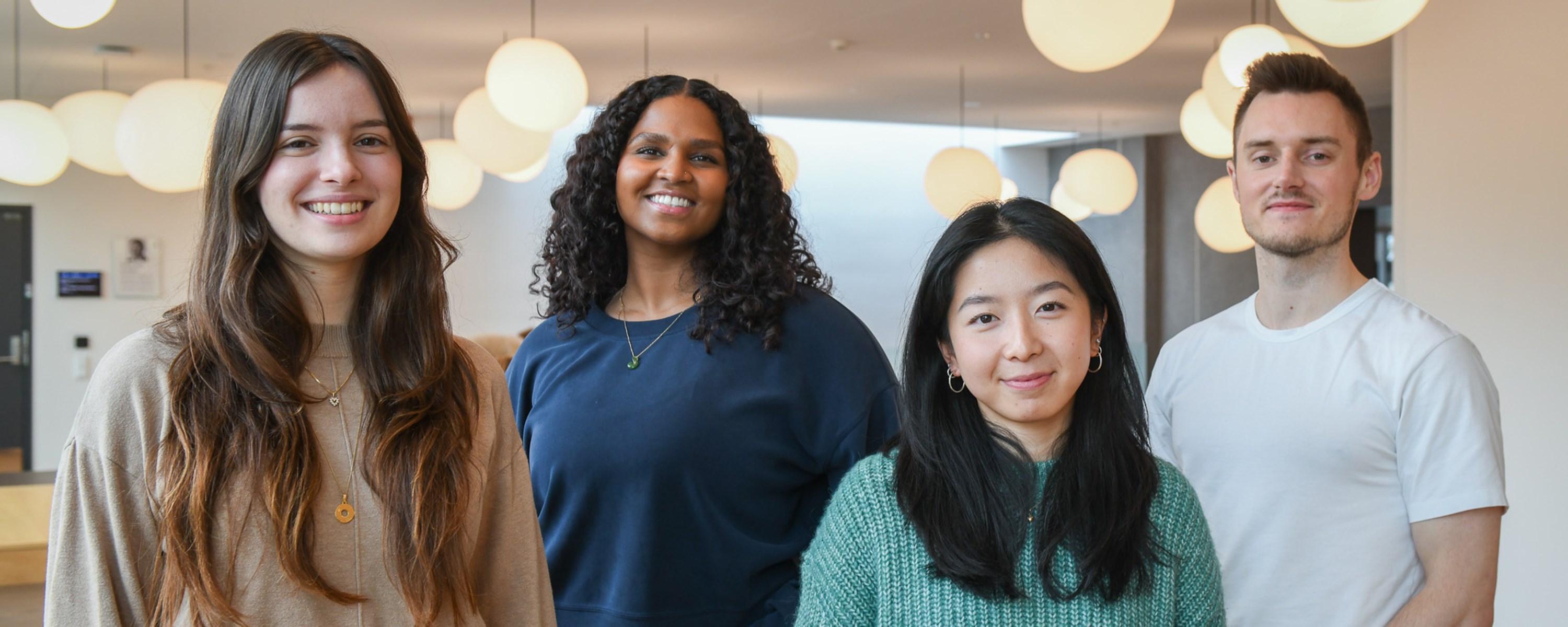 Picture of Matilda Louise Oculy, Shania Marcella Kalpee, Helena Zhang and Dennis Florian Laeufer.