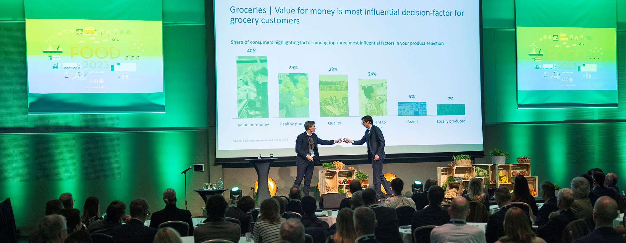 Presentation at Food 2023. Photo: Andrea Gjestvang