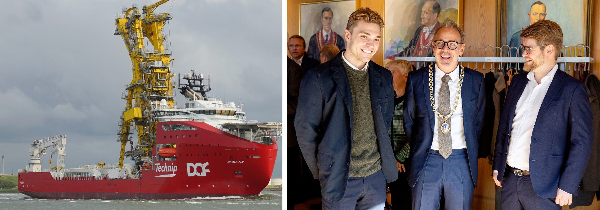 Oliver Karlsen, Martin S. Kleppe, rector Helge Thorbjørnsen