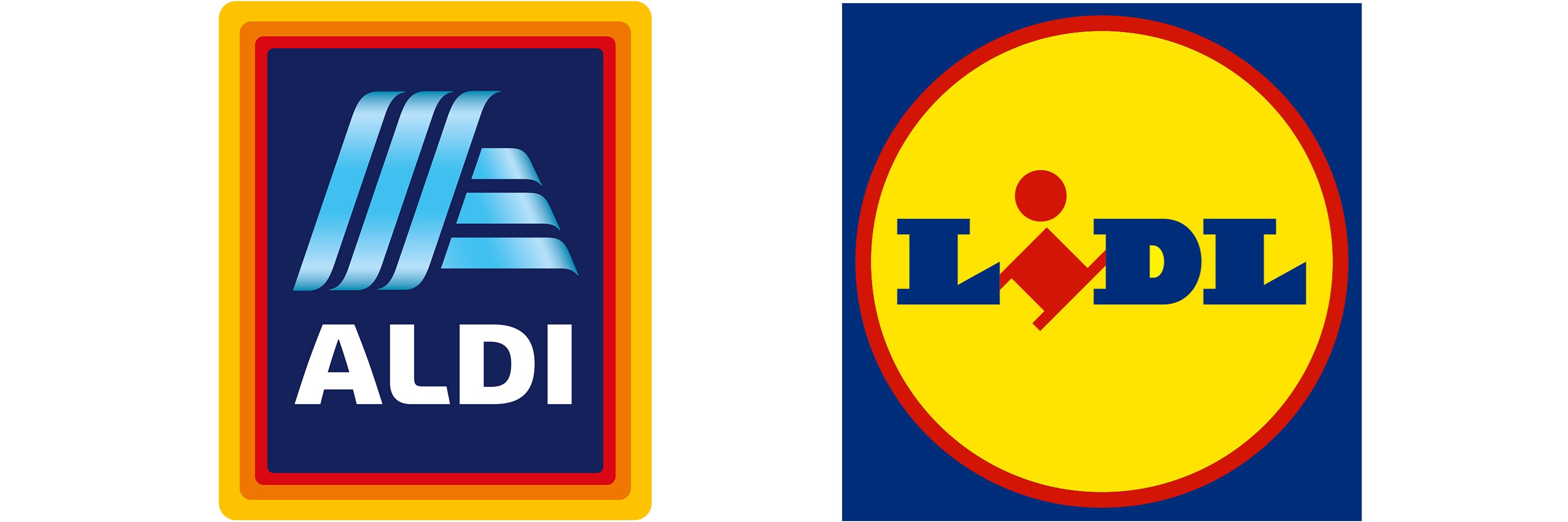 Aldi and Lidl logos