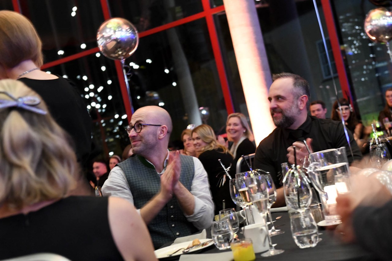 Bjørn and Bram applauding