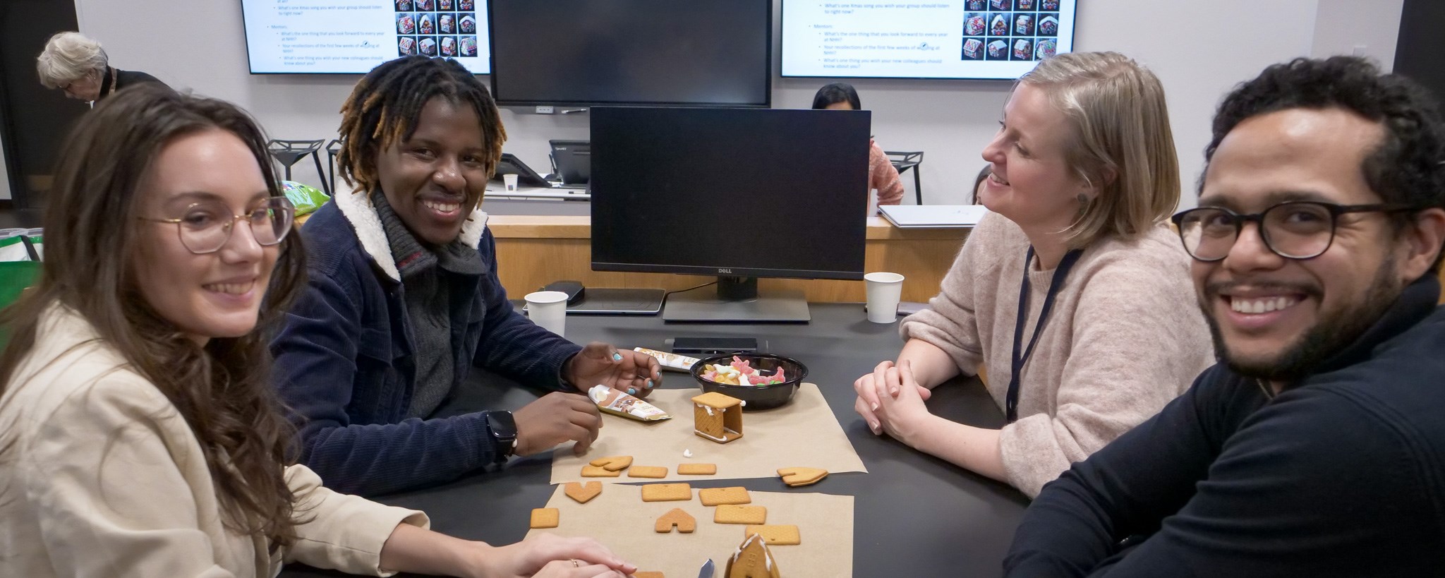 Groupwork building ginger bread houses