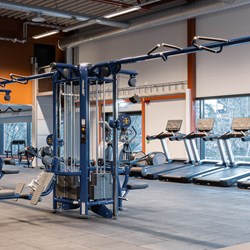 Work out equipment at Lehmkuhlhallen