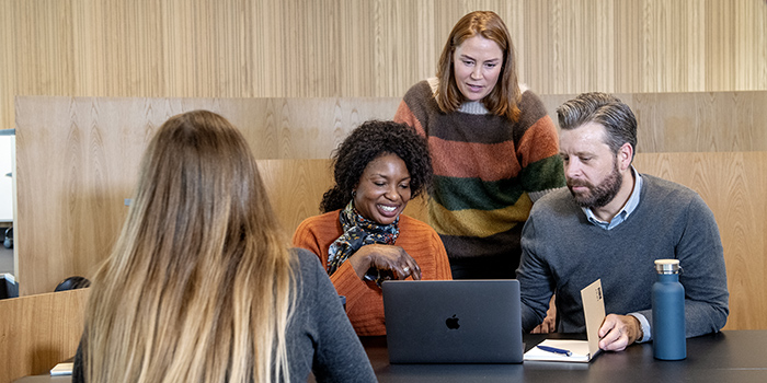 Executive students at work