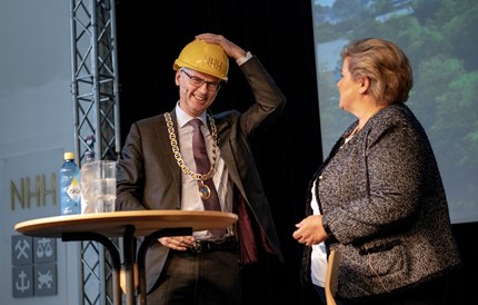 Øystein Thøgersen og Erna Solberg