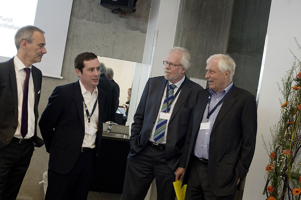 Jan Mossin symposium 2016, Thore Johnsen, Terje Lensberg, Ronan Ryan og Klaus Reiner Schenk-Hoppé. Foto: Helge Skodvin