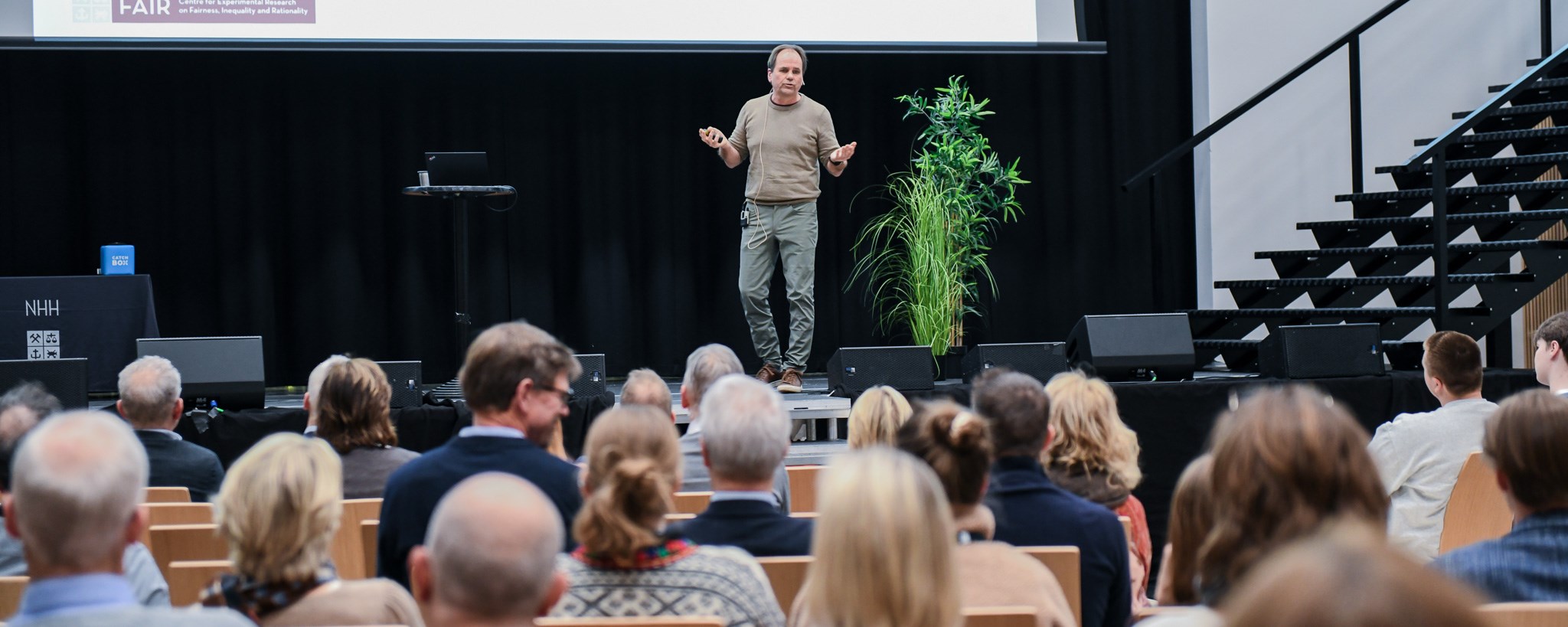 Bertil Tungodden on stage