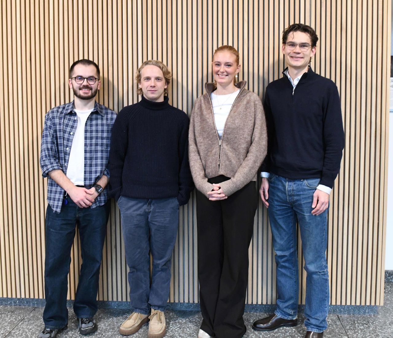 Martin Hauge, Jannik Ugelstad, Maria Kråkenes og Henrik H.I. Glittenberg.