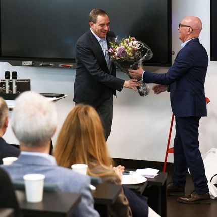 David Autor og professor ved Institutt for samfunnsøkonomi, Kjell G. Salvanes. 