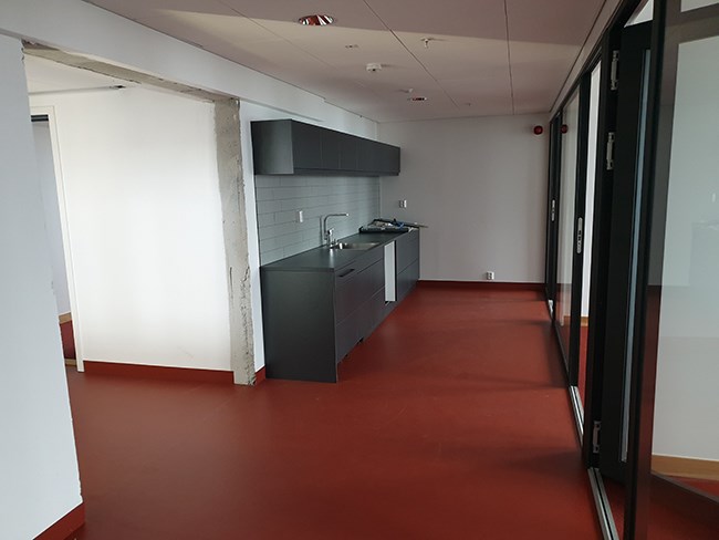 One of the kitchens in the main building.