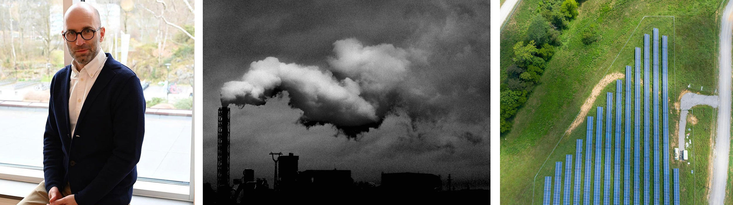 Photo collage of Bjørn Schmeisser and illustrative photos