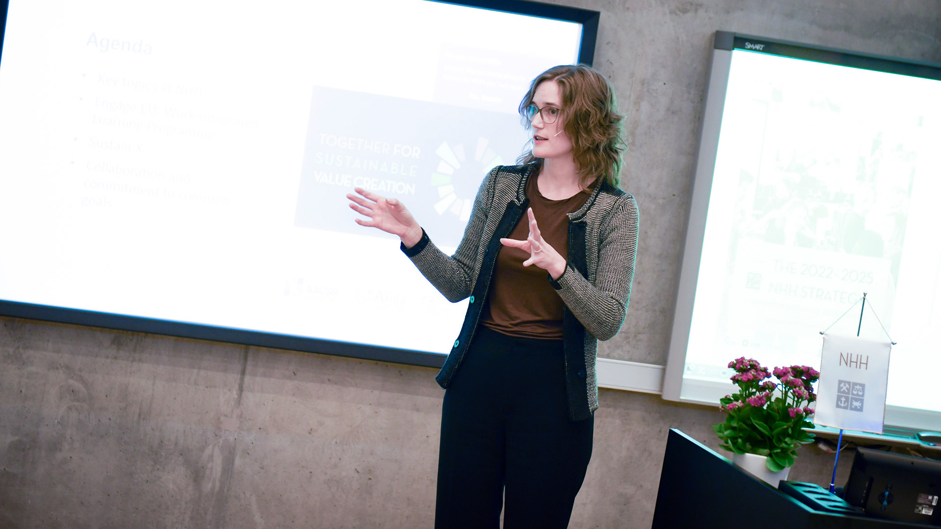 Programleder Malin Arve for NHH Executive. Foto: Odd Mehus