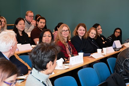 People sitting in an auditorium