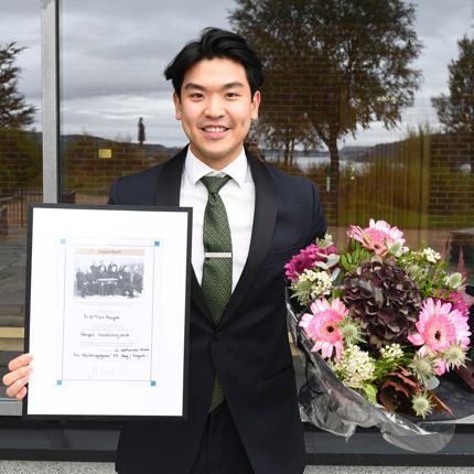 Erik Tien Huynh received the Lehmkuhl Grant together with Odin Sande for their master’s thesis on early-stage entrepreneurs. 