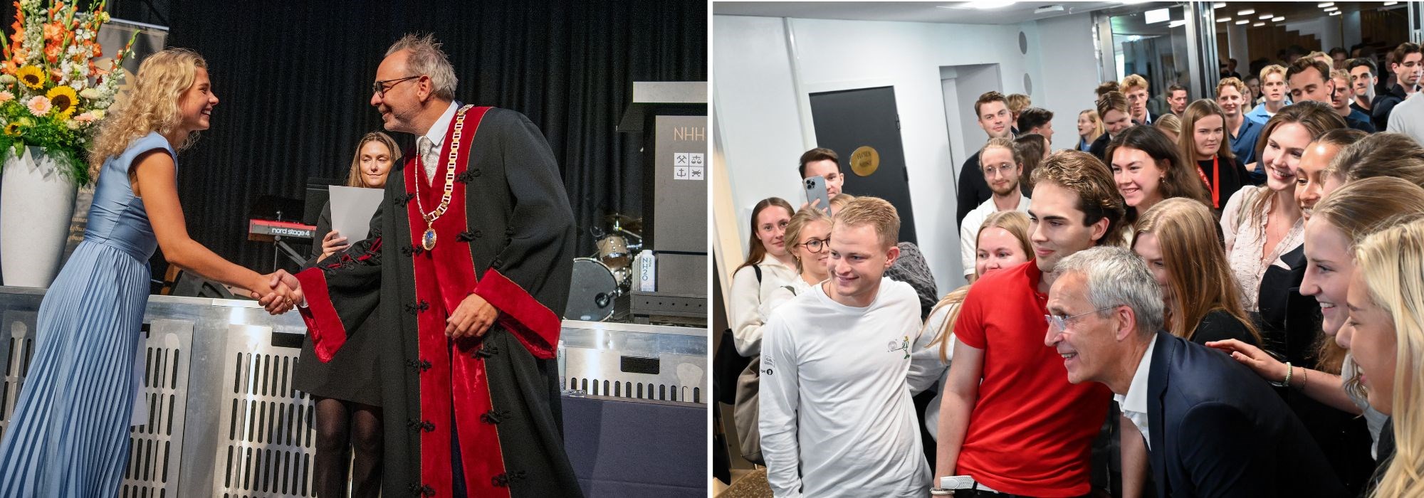 HelgeThorbjørnsen, Jens Stoltenberg, NHH-studenter