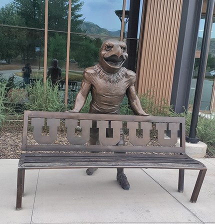 The University of Utah's mascot, Swoop.