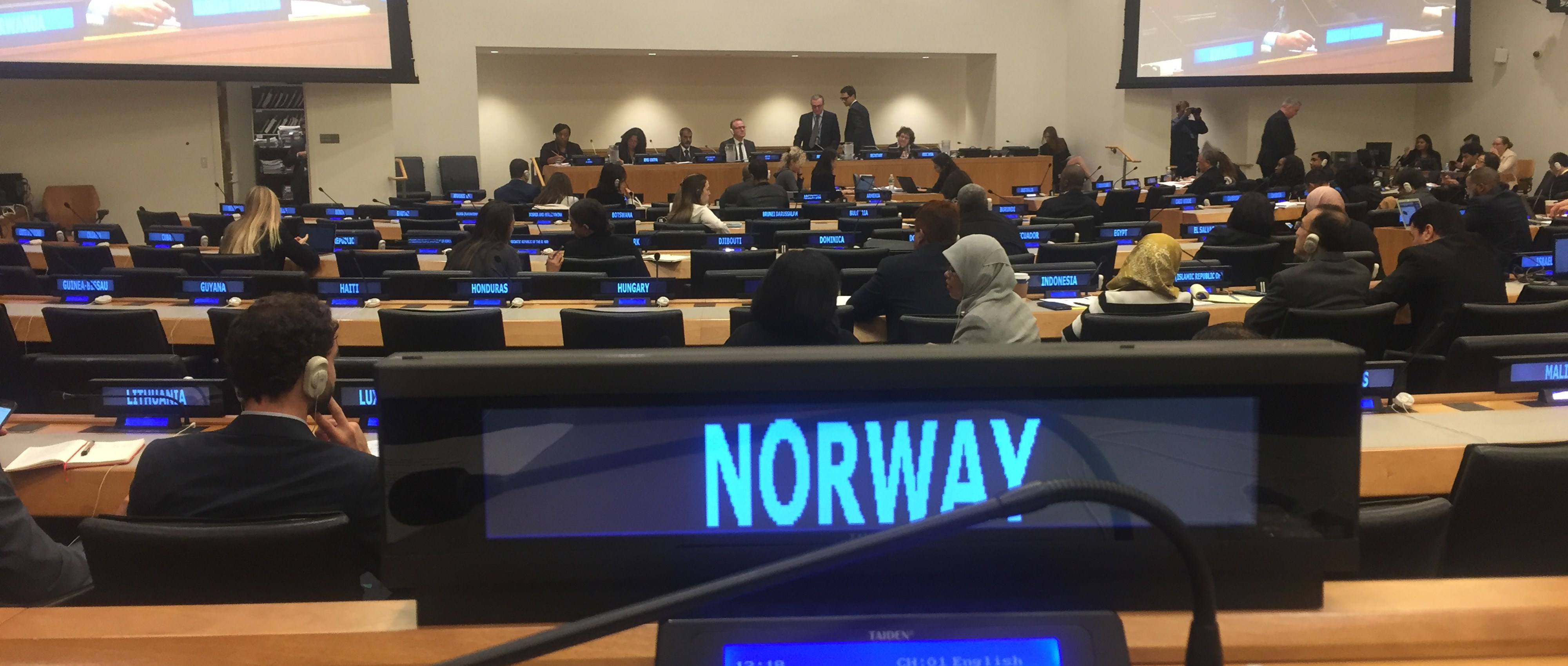 Bilde fra FN i New York.