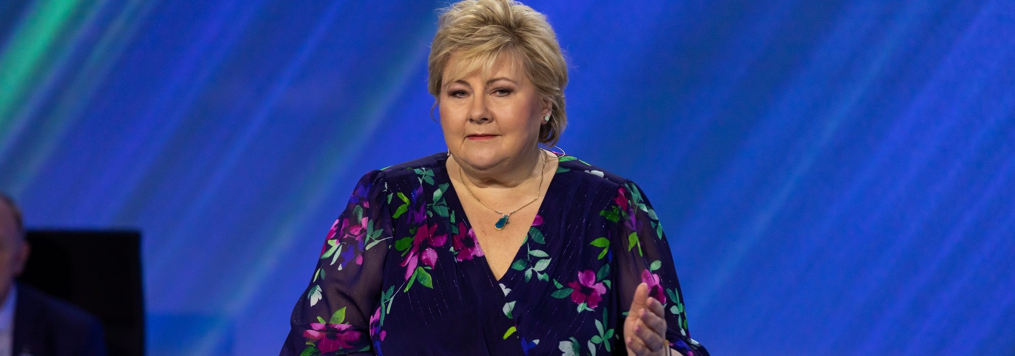 Erna Solberg på Høyres landsmøte i 2021 (flickr, Hans Kristian Thorbjørnsen)