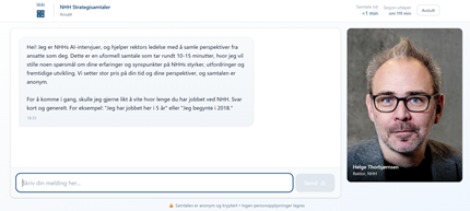 Screenshot from a conversation with the bot.