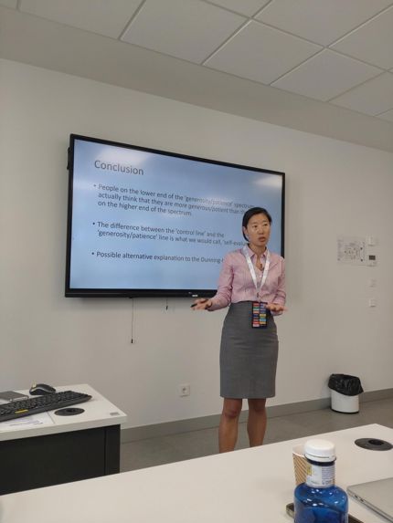 Olivia Kim in lecture