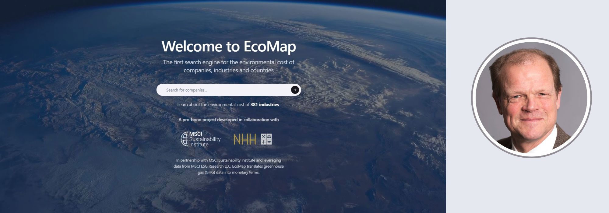 – EcoMap muliggjør et dobbelt perspektiv. Selskaper vurderes både gjennom et finansielt og et klimamessig perspektiv samtidig, sier NHH-professor Gunnar S. Eskeland. 