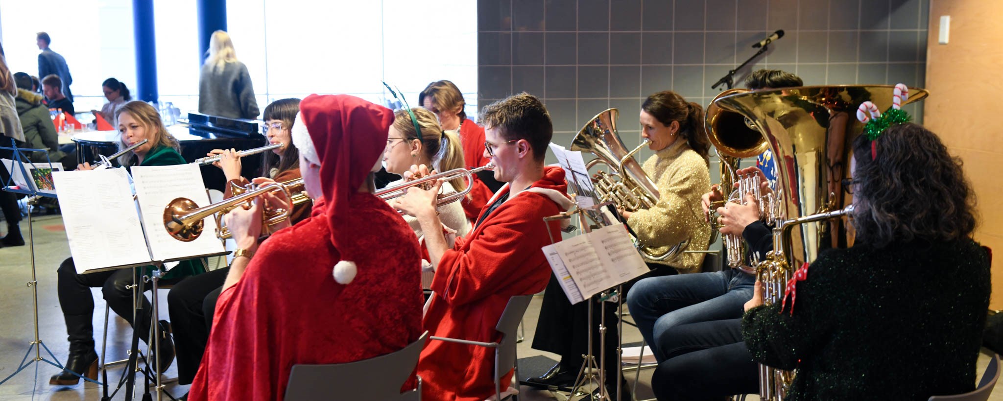 Santa Orchestra performing at Christmas lunch