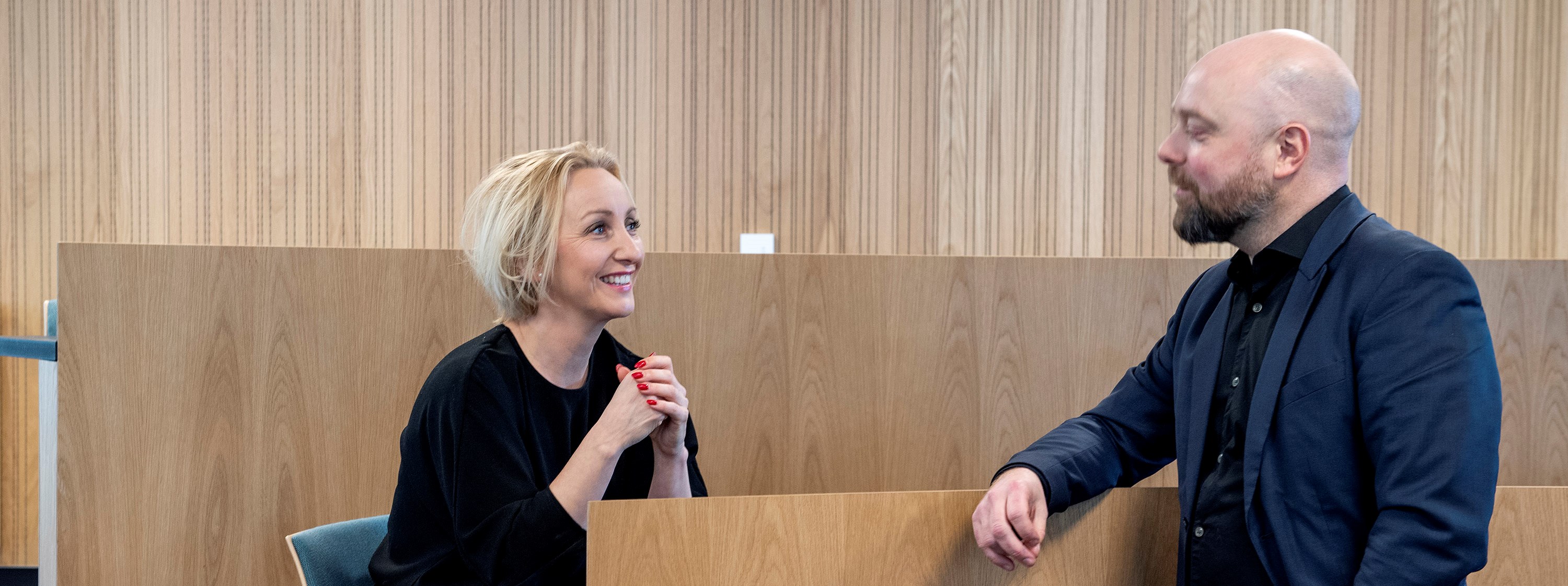 Monica Rydland, NHH og Harald Engesæth, AFF. Foto: Helge Skodvin