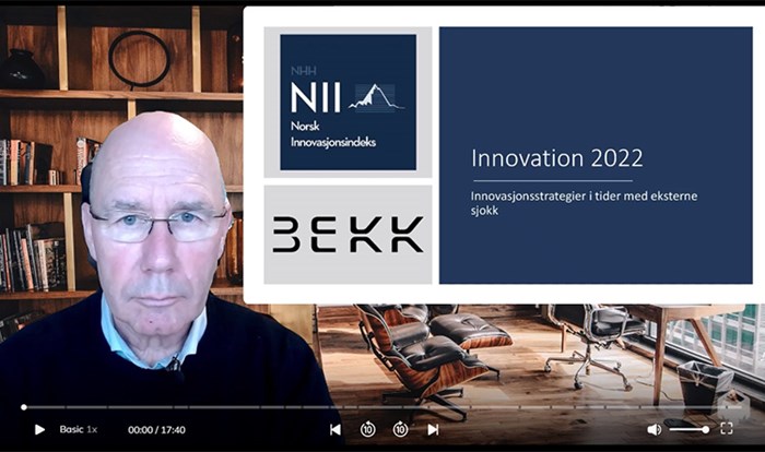 Tor W. Andreassen presenterer Innovation 2022.