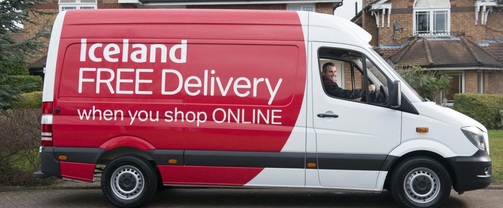 Iceland delivery van. Iceland press photo