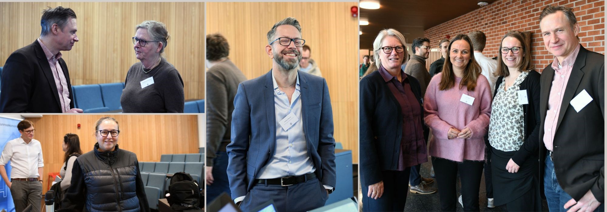 NHH Professor Gernot Doppelhofer and Professor Emeritus Siren Pettersen Strandenes, Associate Professor Krisztina Molnár (NHH), BI Professor Andreas Moxnes, Sissel Jensen, Associate Professors Eirin Mølland and Helene Lie Røhr (both from Kristiania University of Applied Sciences ), and Gernot Doppelhofer. Jensen and Doppelhofer organized this year’s conference at NHH.